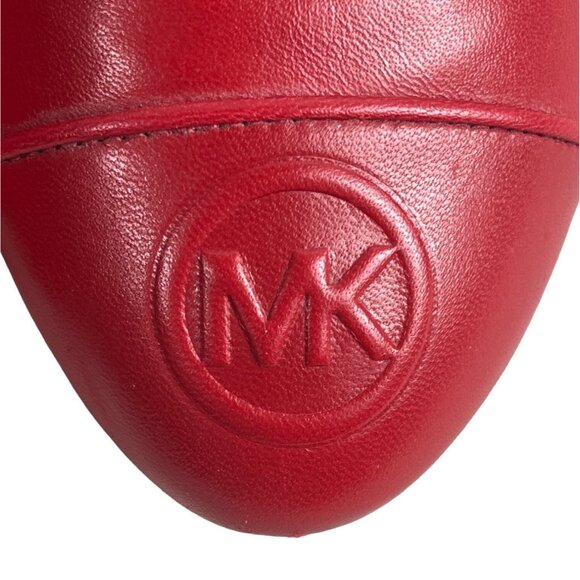 Michael Kors Women's Red Leather Dylan Flats Sz 7.5 - Picture 7 of 14